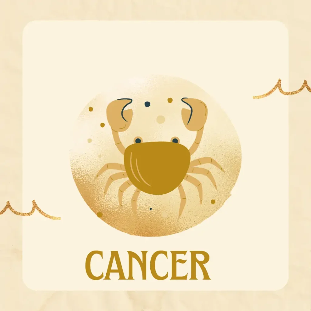Cancer travel personality zodiac illustration.