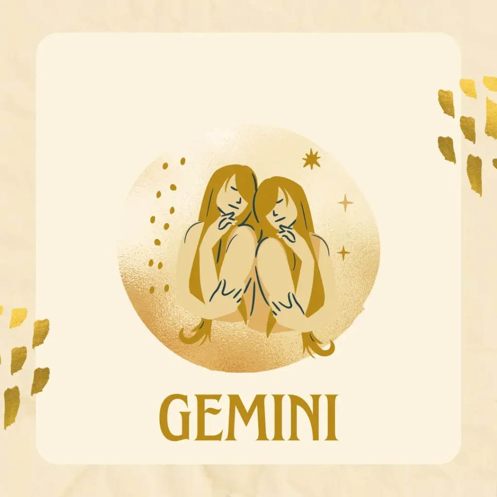 Gemini travel personality zodiac illustration.
