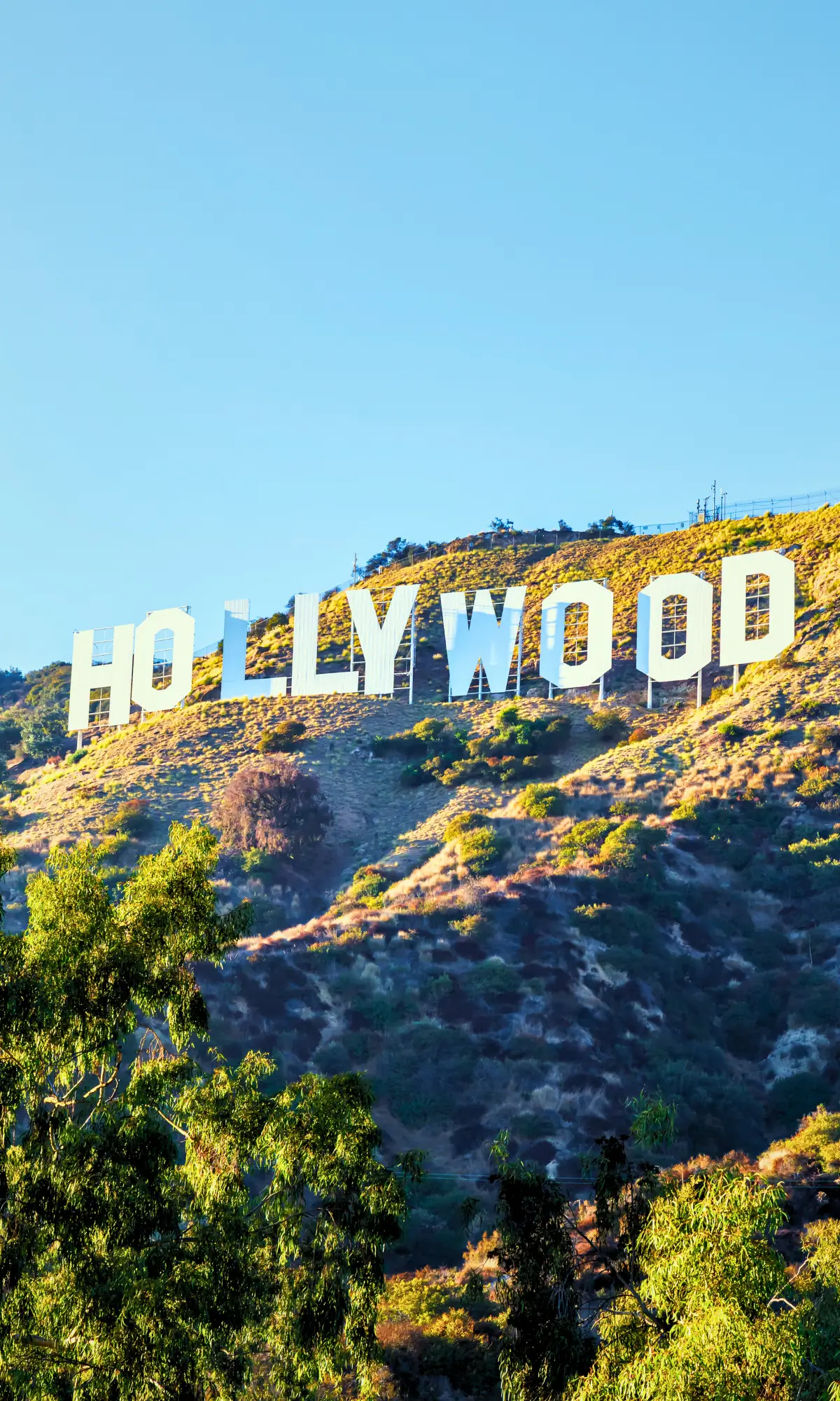 Hollywood Sign on the hills above Los Angeles, California, United States.