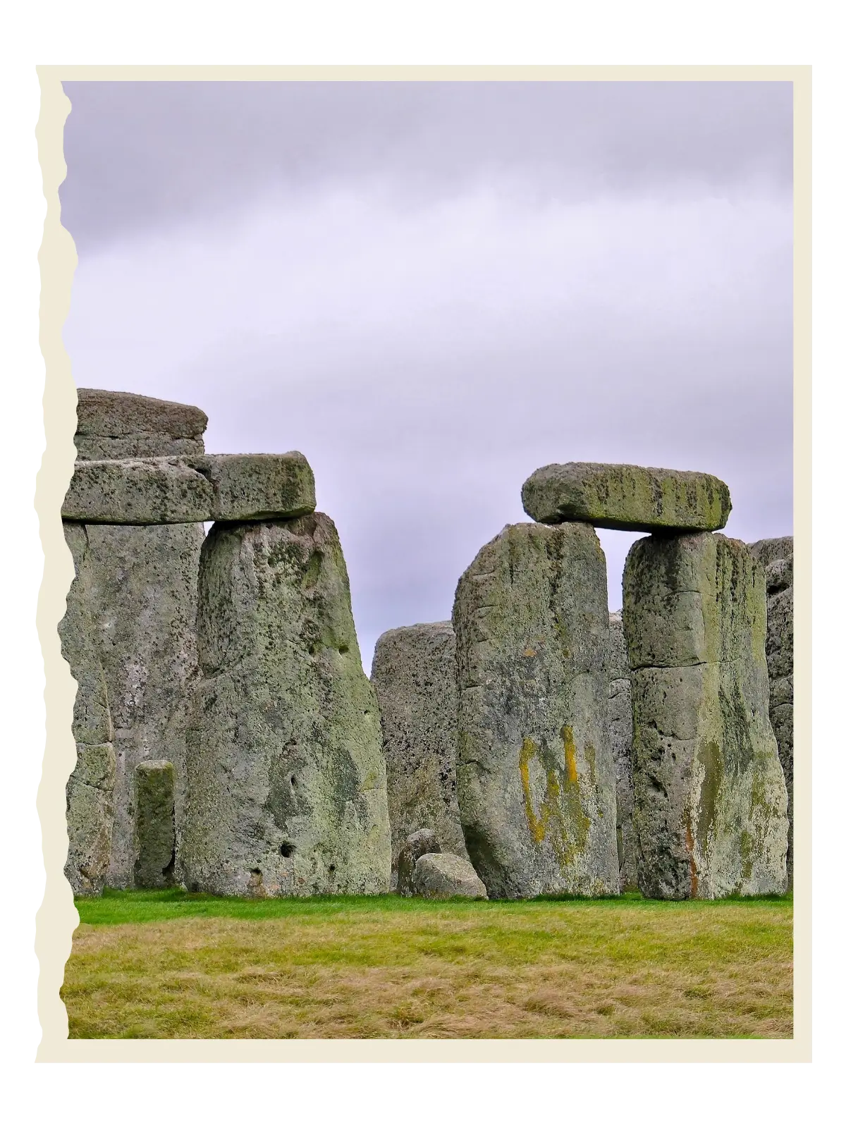 Illustration of Stonehenge standing stones in Wiltshire, England.