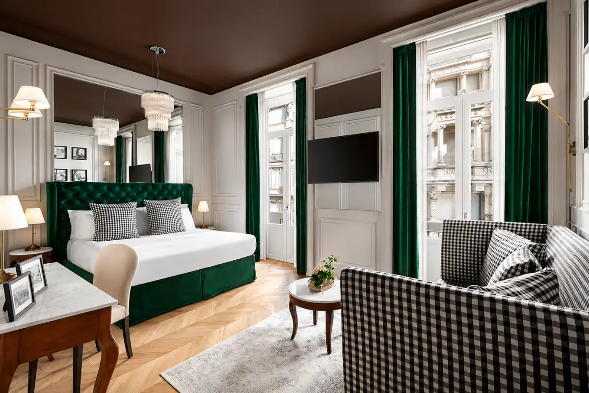 Elegant guest room at Matilde Boutique Hotel, WorldHotels Elite.