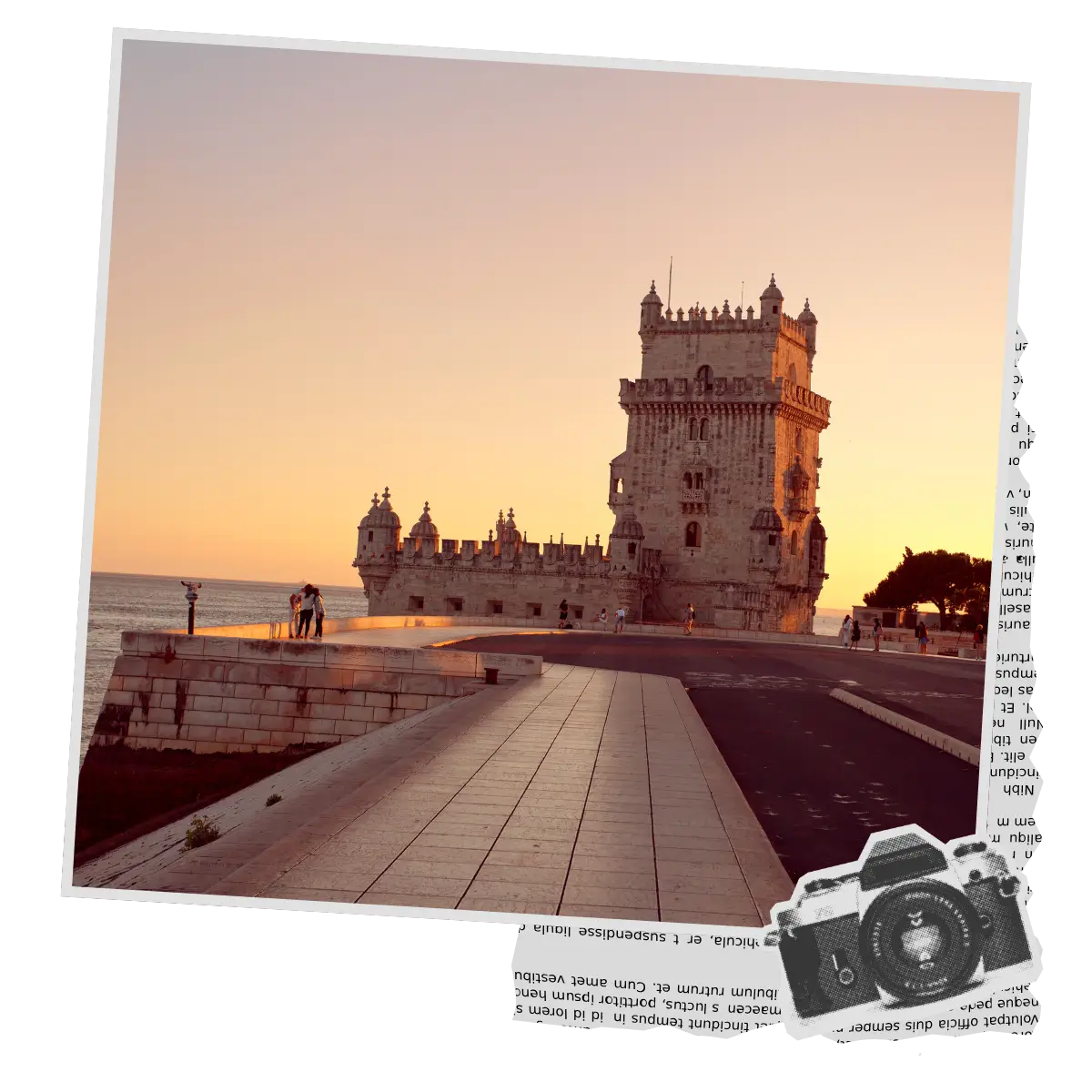 Belém Tower beside the Tagus River in Lisbon.