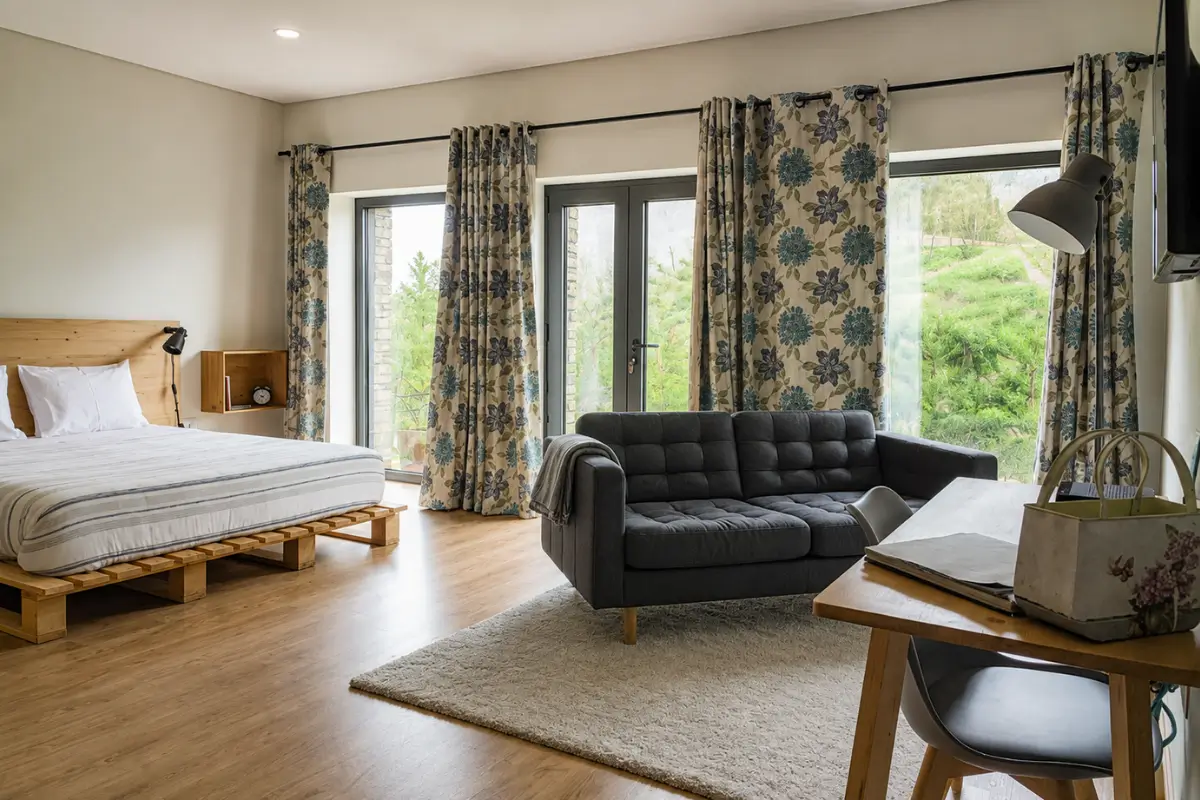 Guest room at Dois Lagares House & Winery in Pinhão.