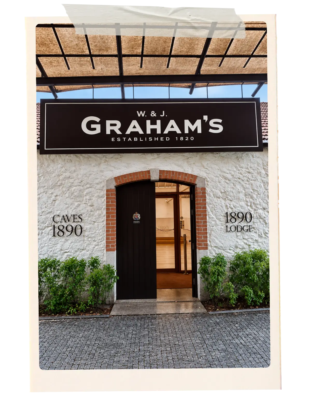 Entrance to Graham’s Port Lodge in Vila Nova de Gaia.