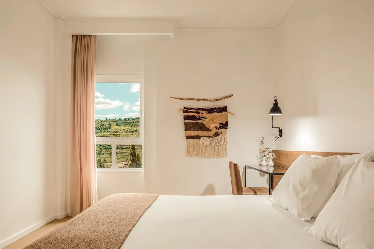 Room at Lamego Hotel & Life with a window overlooking the Douro Valley.