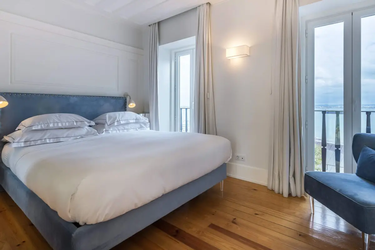 Guest room at Santiago de Alfama in Lisbon.